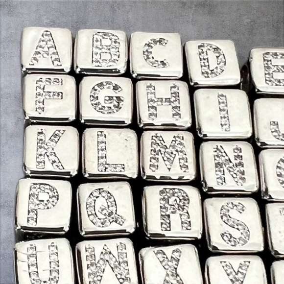 Silver plated Name initials pendant & necklace CHOOSE one from A-Z - Picture 5 of 6